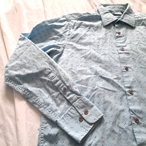 Kenneth Cole | Reaction Light Blue Men's button up collared Shirt - Picture 4 of 10